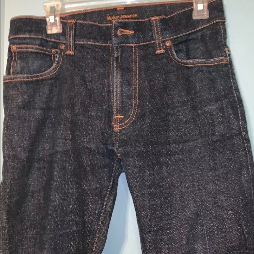 Nudie Men Blue Thin Finn Slim Fit Jeans 32x34